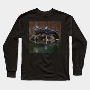 Two ducks on the river Long Sleeve T-Shirt